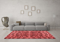 Machine Washable Abstract Red Modern Rug, wshabs4628red