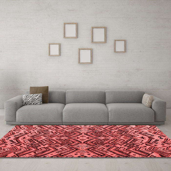Modern Red Washable Rugs