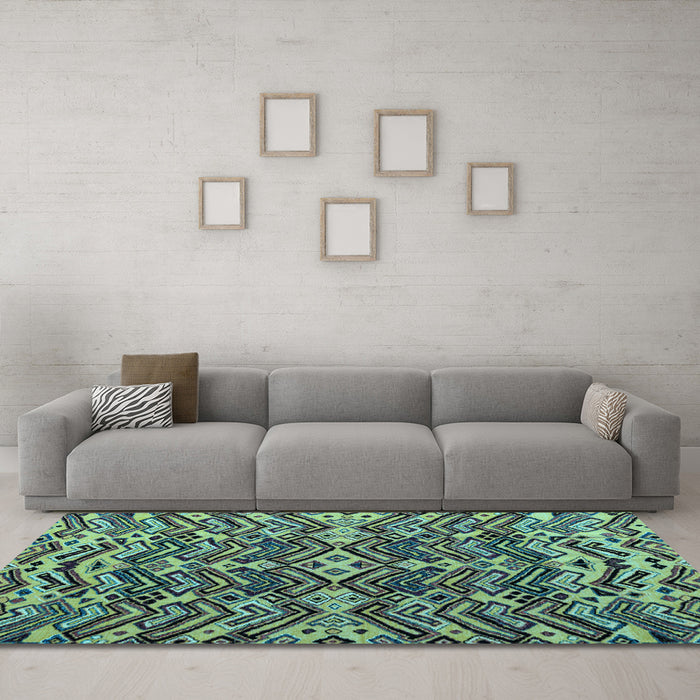 Machine Washable Abstract Light Blue Modern Rug in a Living Room, wshabs4628lblu
