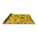 Sideview of Abstract Yellow Modern Rug, abs4629yw