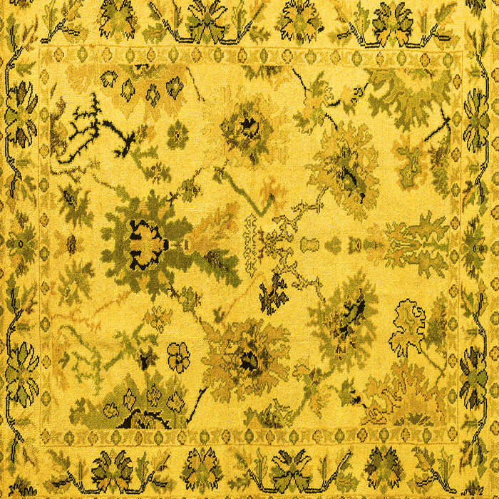 Square Abstract Yellow Modern Rug, abs4629yw