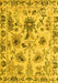 Machine Washable Abstract Yellow Modern Rug, wshabs4629yw