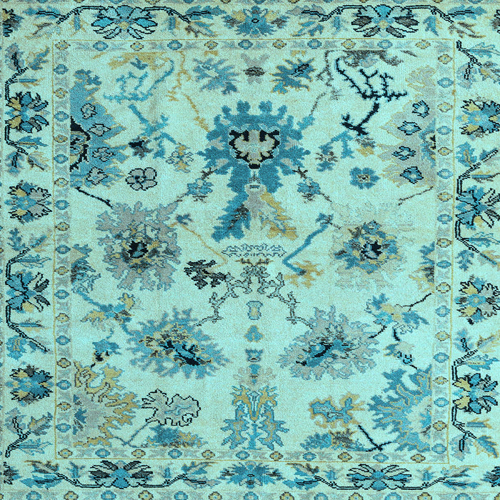 Square Abstract Light Blue Modern Rug, abs4629lblu