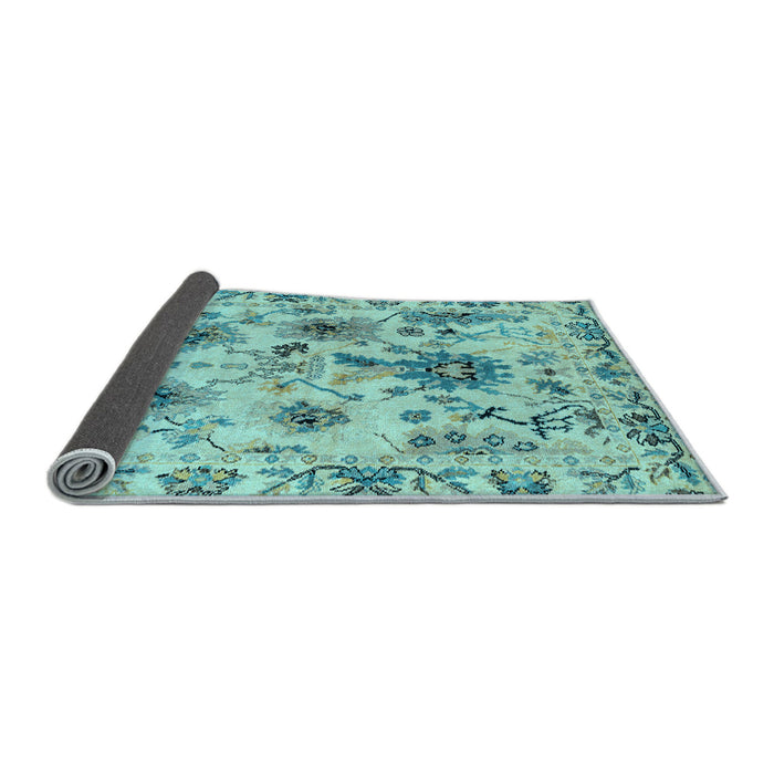 Sideview of Abstract Light Blue Modern Rug, abs4629lblu