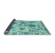Sideview of Abstract Light Blue Modern Rug, abs4629lblu