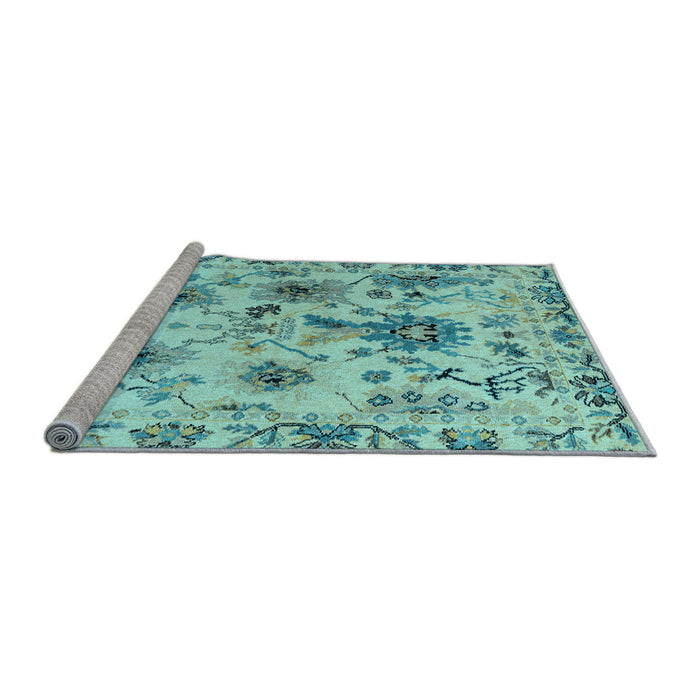 Sideview of Machine Washable Abstract Light Blue Modern Rug, wshabs4629lblu