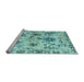 Sideview of Machine Washable Abstract Light Blue Modern Rug, wshabs4629lblu