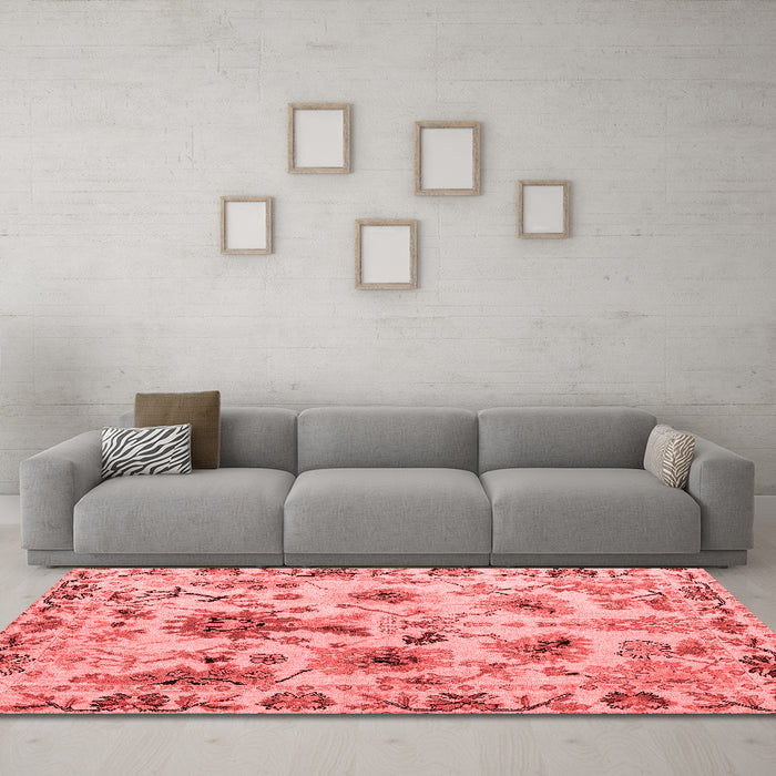 Modern Red Washable Rugs