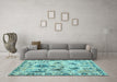 Machine Washable Abstract Light Blue Modern Rug in a Living Room, wshabs4629lblu