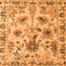 Square Abstract Orange Modern Rug, abs4629org
