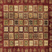 Square Abstract Brown Modern Rug, abs462brn