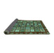 Sideview of Abstract Turquoise Modern Rug, abs462turq