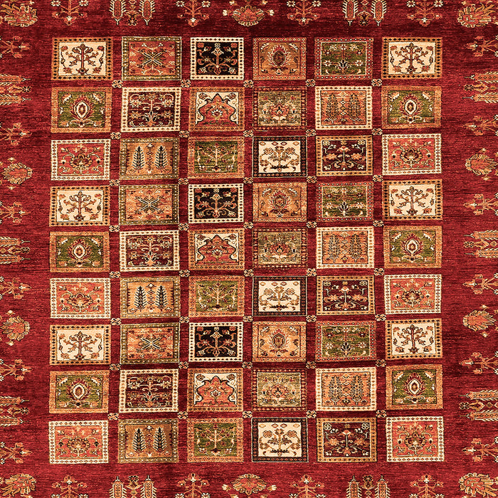 Square Abstract Orange Modern Rug, abs462org