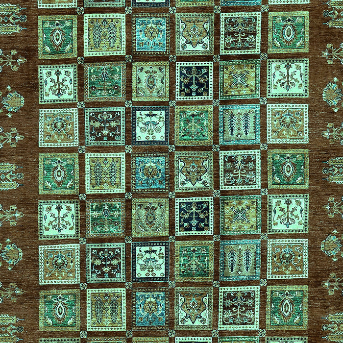 Machine Washable Abstract Turquoise Modern Area Rugs, wshabs462turq