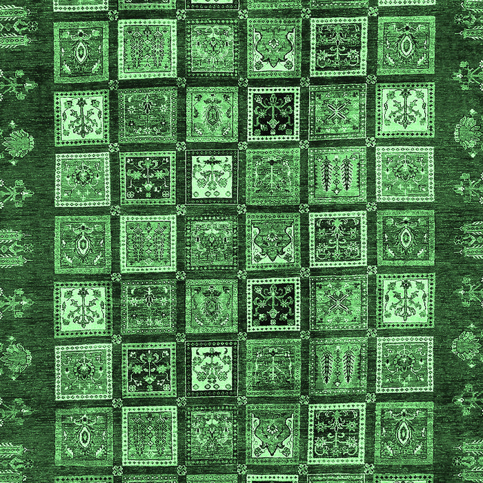 Machine Washable Abstract Emerald Green Modern Area Rugs, wshabs462emgrn
