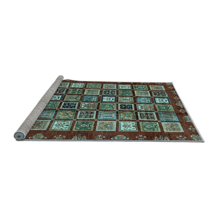 Sideview of Machine Washable Abstract Light Blue Modern Rug, wshabs462lblu