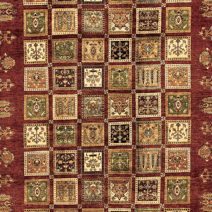 Machine Washable Abstract Brown Modern Rug, wshabs462brn