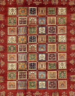 Abstract Red Modern Rug, abs462