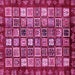 Square Machine Washable Abstract Pink Modern Rug, wshabs462pnk