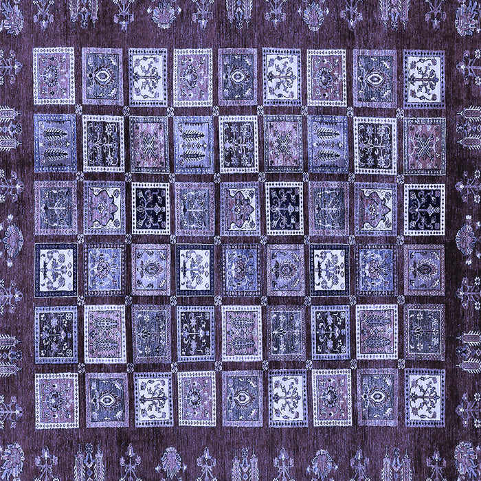 Square Abstract Blue Modern Rug, abs462blu