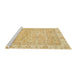 Sideview of Machine Washable Abstract Yellow Rug, wshabs463