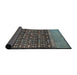 Sideview of Abstract Gunmetal Gray Modern Rug, abs4630