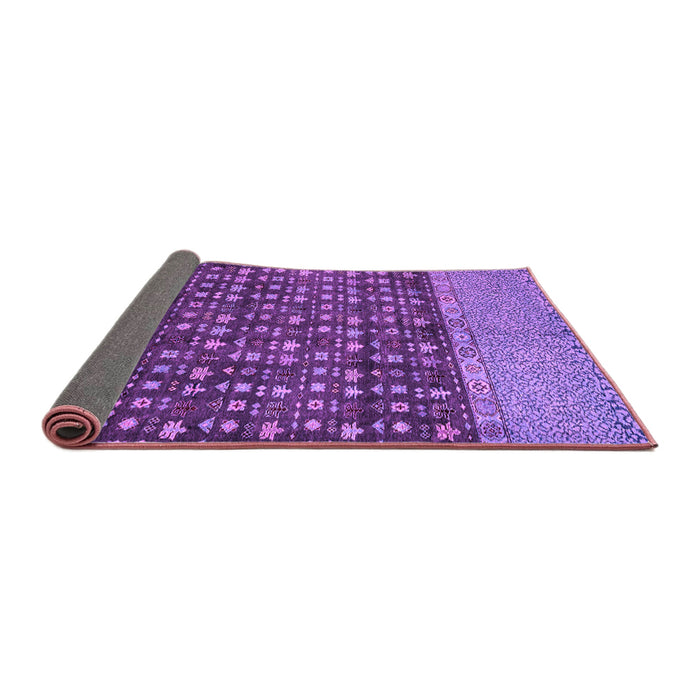 Sideview of Abstract Purple Modern Rug, abs4630pur