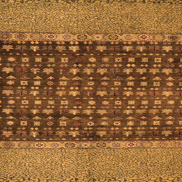 Square Machine Washable Abstract Orange Modern Area Rugs, wshabs4630org