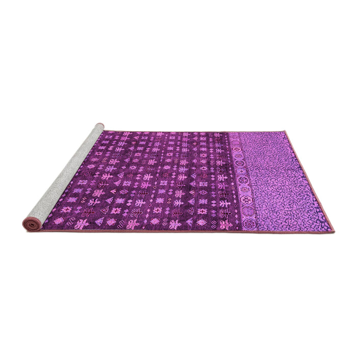 Sideview of Machine Washable Abstract Pink Modern Rug, wshabs4630pnk