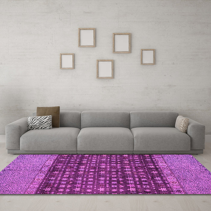 Machine Washable Abstract Pink Modern Rug in a Living Room, wshabs4630pnk