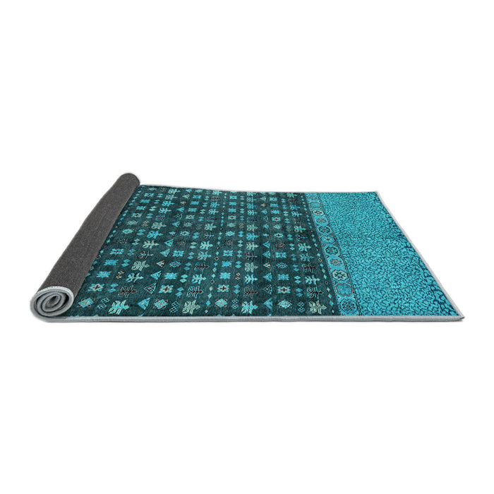 Sideview of Abstract Light Blue Modern Rug, abs4630lblu