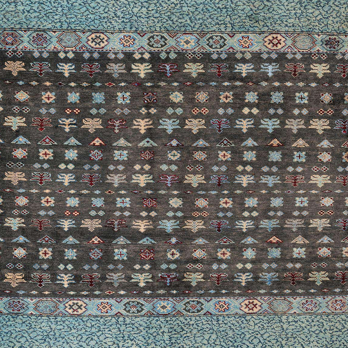 Abstract Gunmetal Gray Modern Rug, abs4630