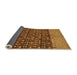 Sideview of Abstract Orange Modern Rug, abs4630org