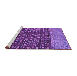 Sideview of Machine Washable Abstract Purple Modern Area Rugs, wshabs4630pur