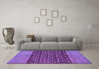 Machine Washable Abstract Purple Modern Rug, wshabs4630pur