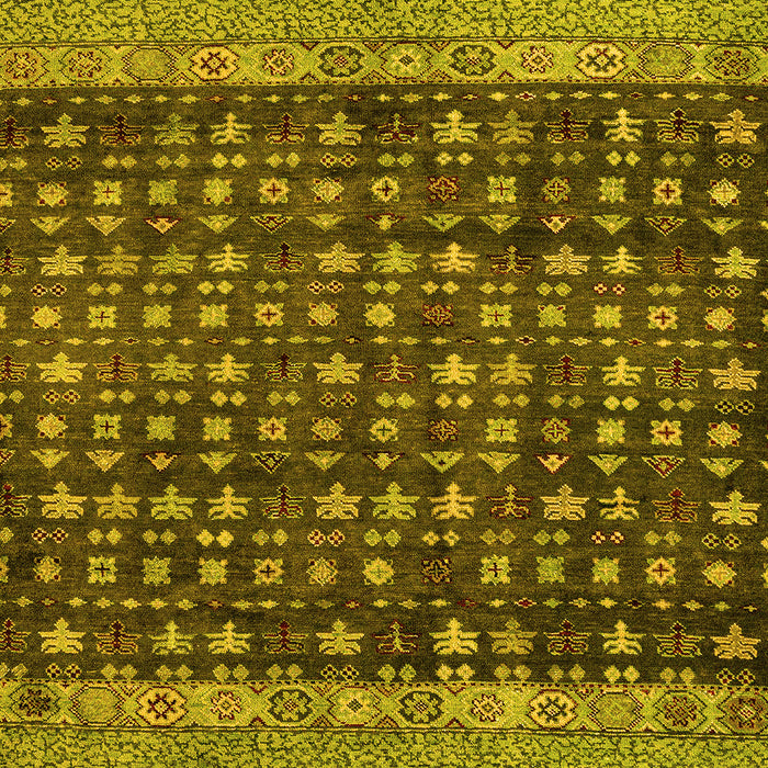 Machine Washable Abstract Yellow Modern Rug, wshabs4630yw