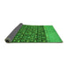 Sideview of Abstract Green Modern Rug, abs4630grn