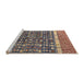 Sideview of Machine Washable Abstract Camel Brown Rug, wshabs4631