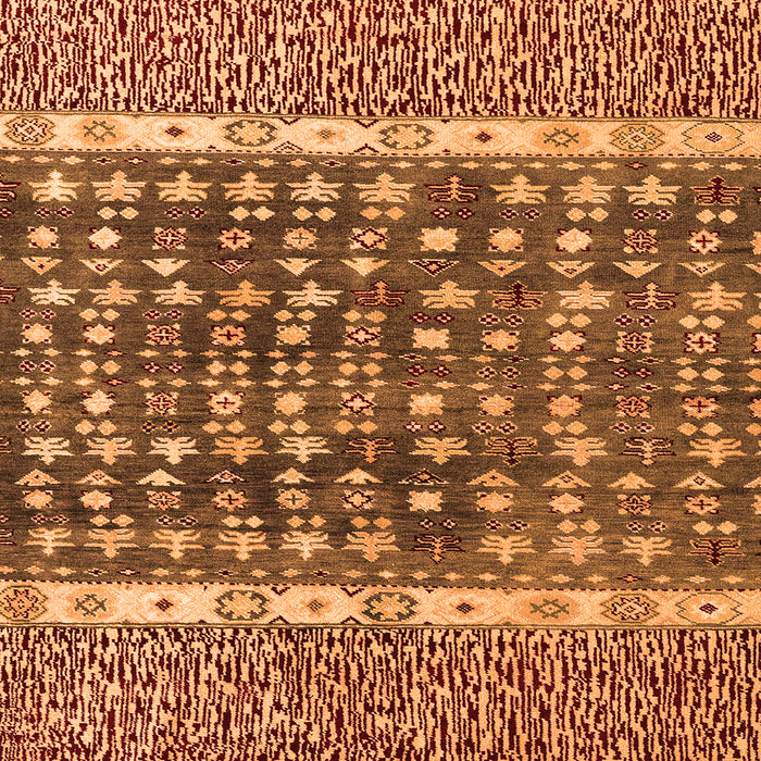 Square Abstract Orange Modern Rug, abs4631org