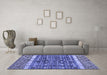 Machine Washable Abstract Blue Modern Rug in a Living Room, wshabs4631blu