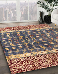 Abstract Camel Brown Modern Rug, abs4631