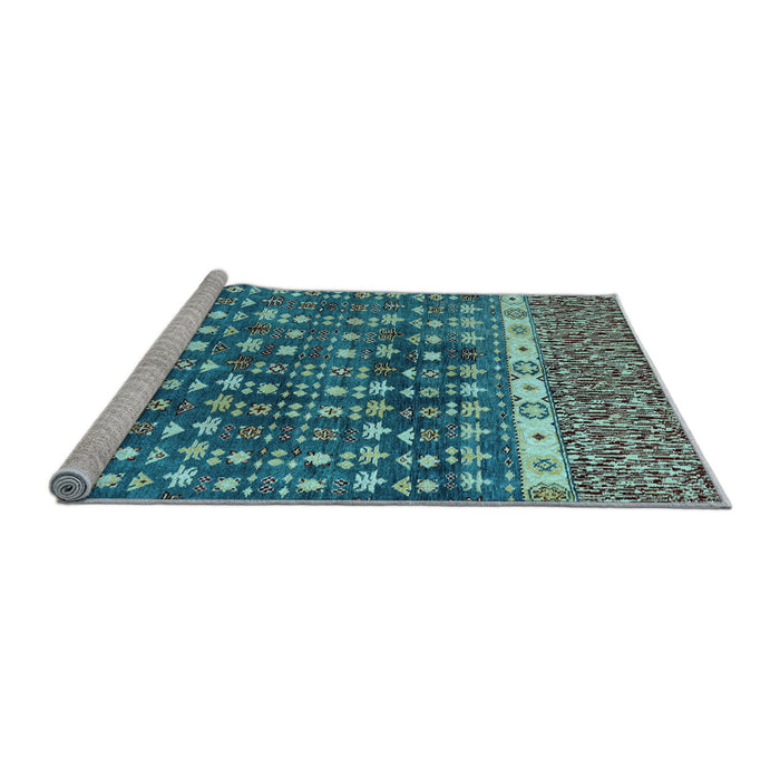 Sideview of Machine Washable Abstract Light Blue Modern Rug, wshabs4631lblu