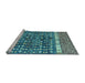 Sideview of Machine Washable Abstract Light Blue Modern Rug, wshabs4631lblu