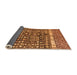 Sideview of Abstract Orange Modern Rug, abs4631org