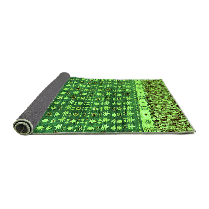 Sideview of Abstract Green Modern Rug, abs4631grn