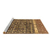 Sideview of Machine Washable Abstract Brown Modern Rug, wshabs4631brn