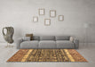 Machine Washable Abstract Brown Modern Rug in a Living Room,, wshabs4631brn