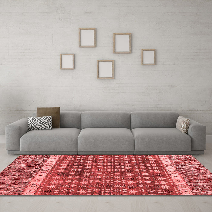 Modern Red Washable Rugs