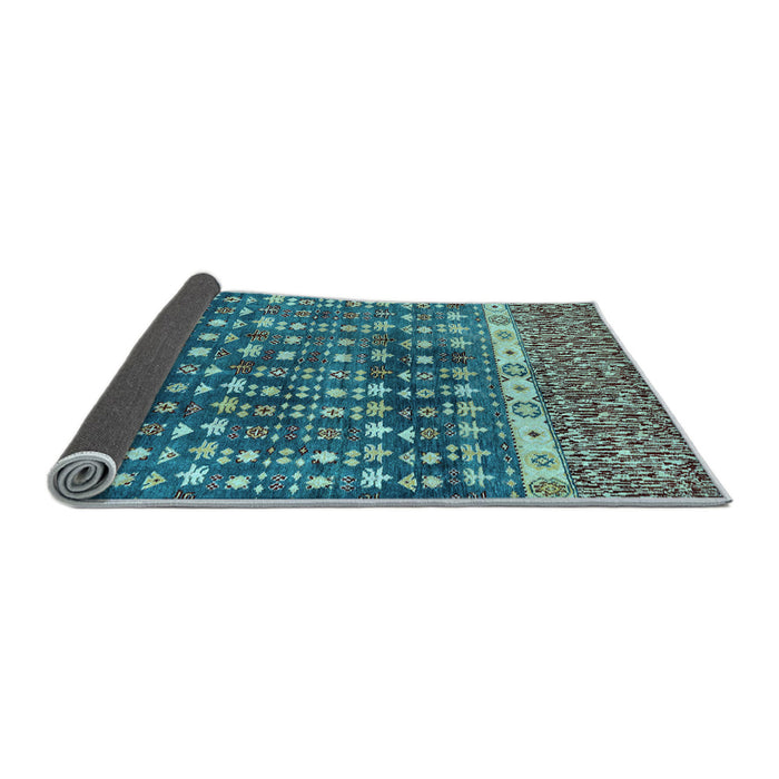 Sideview of Abstract Light Blue Modern Rug, abs4631lblu
