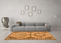 Machine Washable Abstract Orange Modern Rug, wshabs4632org